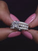 1.5 CARAT PRINCESS SOLITAIRE SILVER RING WITH AMERICAN DIAMONDS