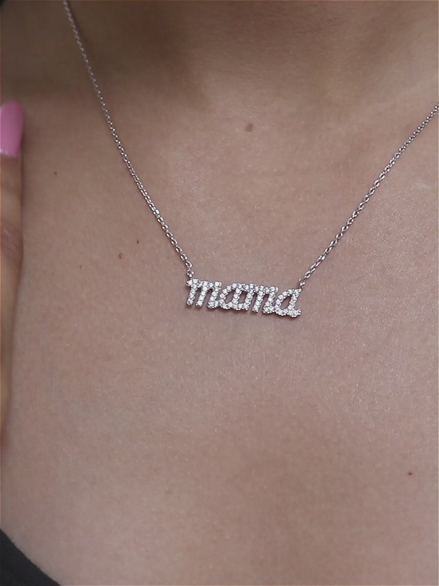 925 STERLING SILVER MAMA PENDANT NECKLACE WITH CHAIN-6