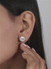 925 Silver American Diamond Stud Earrings