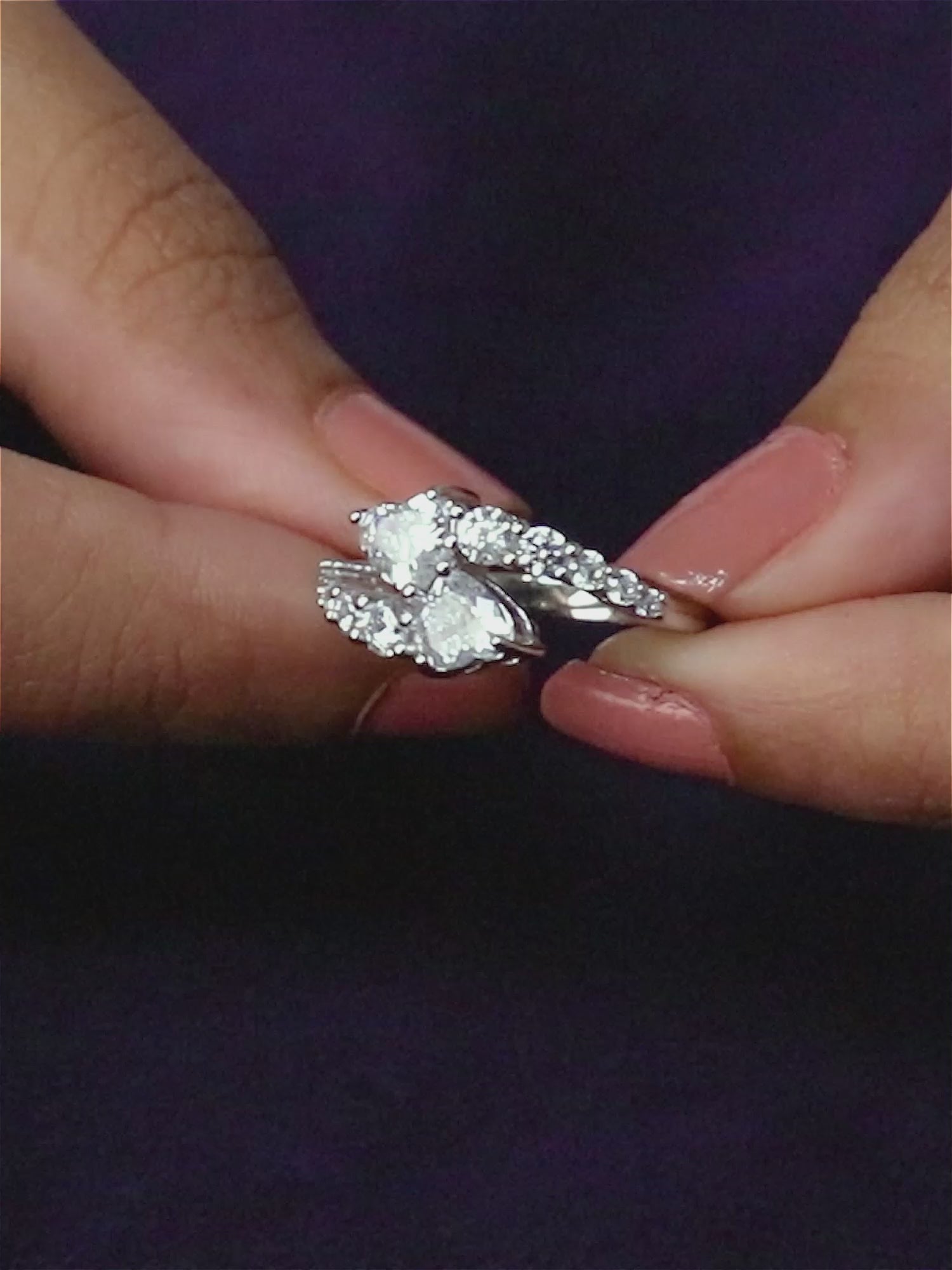 Aaa Grade American Diamond Fall In Love Heart Ring 925 Silver