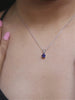 DAILY WEAR 0.50 CARAT BLUE SAPPHIRE PENDANT IN PURE SILVER