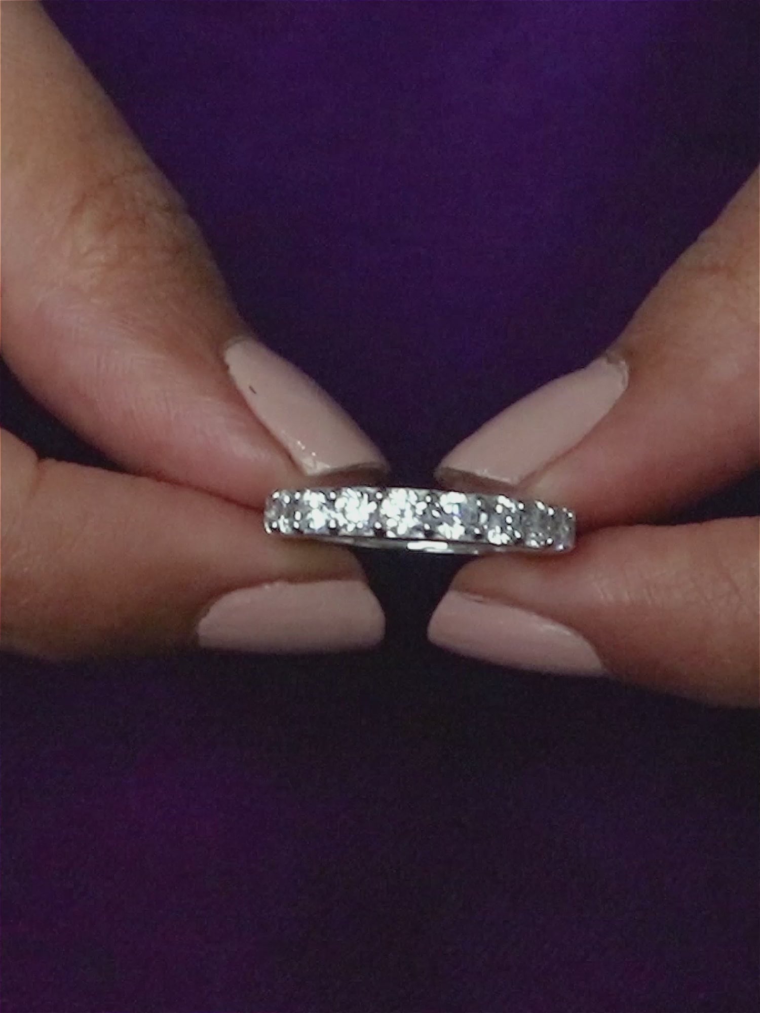 Engagement Band For Women In Pure 925 Silver