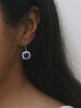 925 Silver Blue Sapphire Dangle Earrings For Her