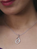 ORNATE AMERICAN DIAMOND DROP NECKLACE PENDANT-5
