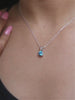 1 CARAT BLUE TOPAZ PENDANT NECKLACE IN 925 STERLING SILVER FOR WOMEN-1