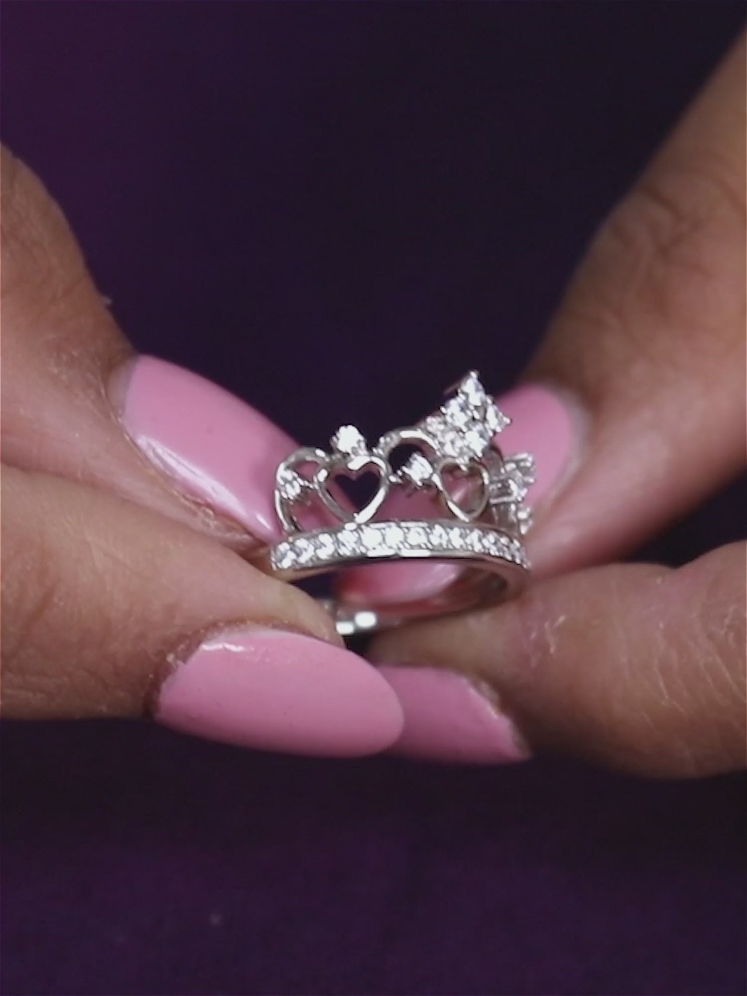 925 Silver Tiara Crown Ring