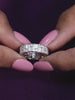 AAA GRADE AMERICAN DIAMOND SILVER CLASSIC BAND RING FOR WOMEN