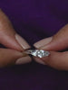 Ornate Jewels Three Stone Promise Ring In 925 Silver For Women
