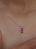 ORNATE JEWELS RUBY SOLITAIRE NECKLACE WITH EARRINGS-5