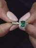 AMERICAN DIAMOND AND EMERALD PARTY RING