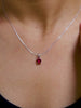 RUBY DAILY WEAR SOLITAIRE NECKLACE IN 18 INCH MADE WITH 925 SILVER-7