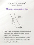 SINGLE SOLITAIRE PURE SILVER ANKLET FOR WOMEN