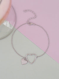 Charming Heart Silver Bracelet