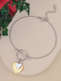 Heart Charm Toggle Bracelet