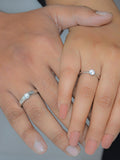 SINGLE STONE ADJUSTABLE SILVER RINGS FOR COUPLE-1