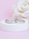 CROWN DESIGN ADJUSTABLE SILVER RING FOR COUPLE