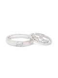 CROWN DESIGN ADJUSTABLE SILVER RING FOR COUPLE-2
