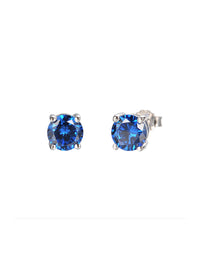 BLUE SAPPHIRE SOLITAIRE EARRING STUDS