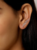 AMERICAN DIAMOND 925 SILVER CRAWLER EARRINGS-1