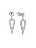 LONG SILVER EARRINGS IN GEOMETRIC DESIGN-4
