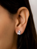 GIRL CHILD SHAPED AMERICAN DIAMONDS 925 SILVER STUDS FOR KIDS-1