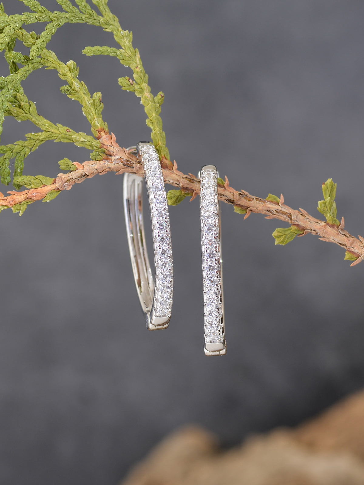 V SHAPED HOOP BALI EARRINGS IN 925 SILVER