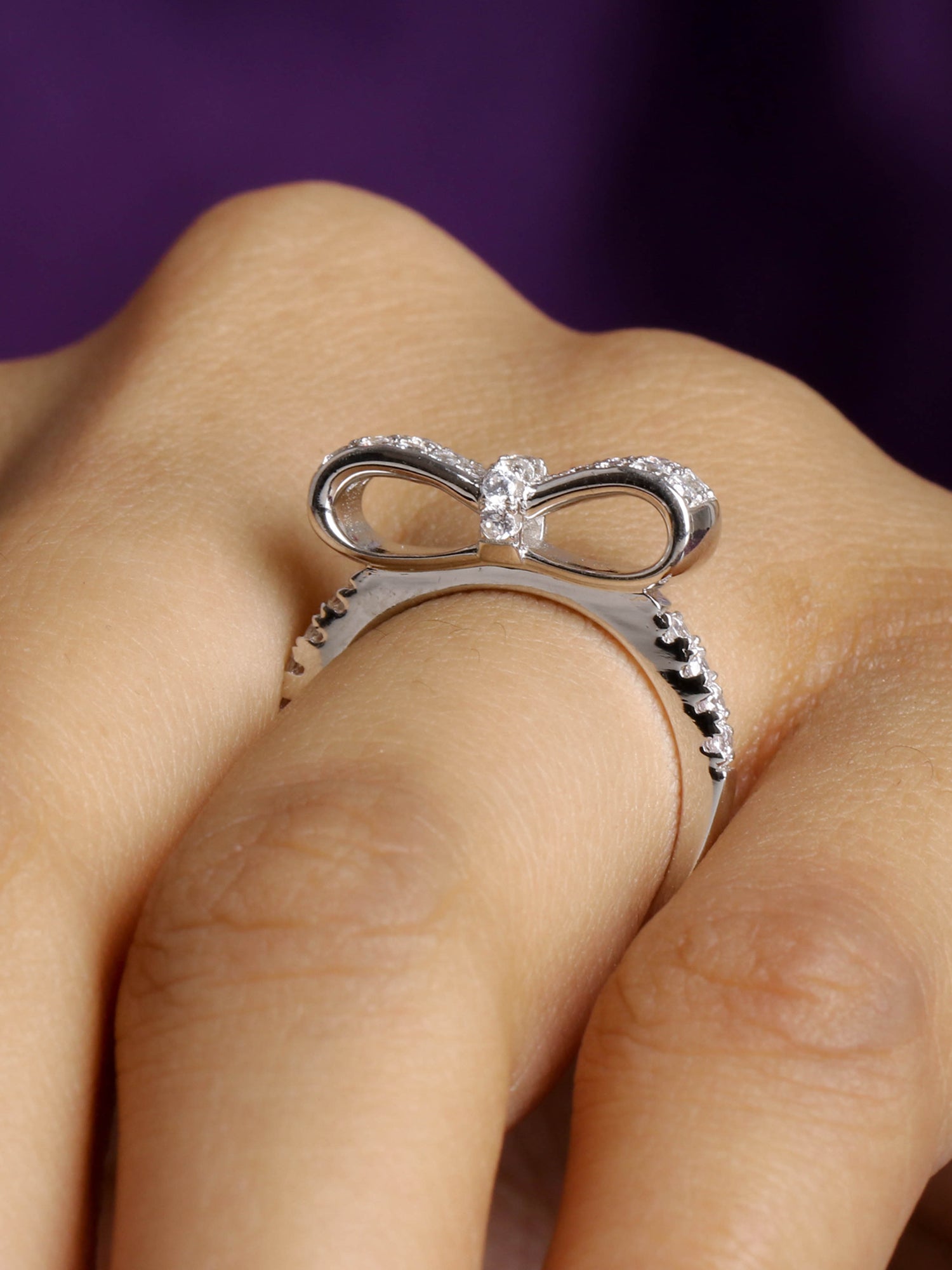 925 STERLING SILVER BOW RING