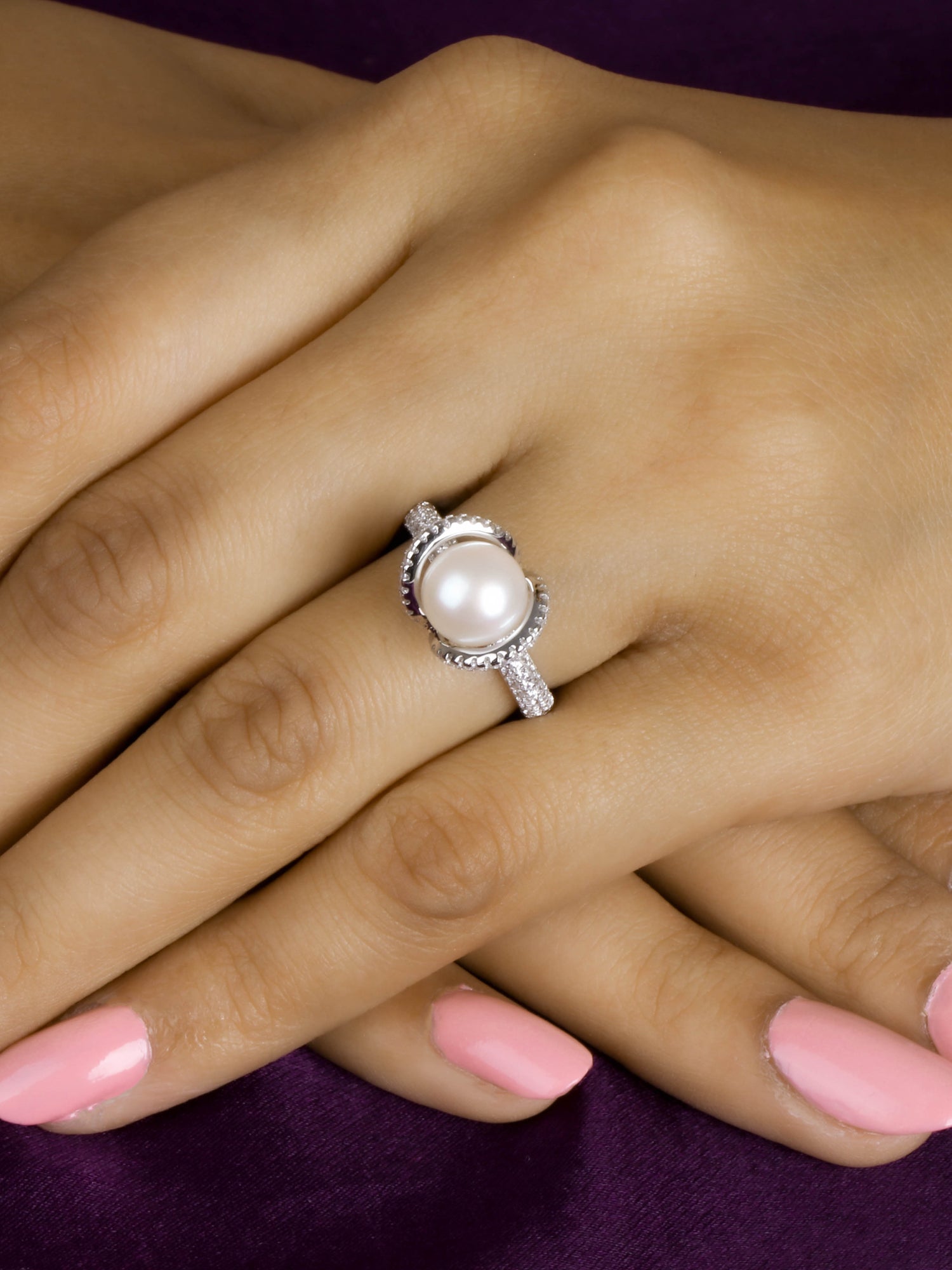 REAL PEARL ORNATE STATEMENT RING-3
