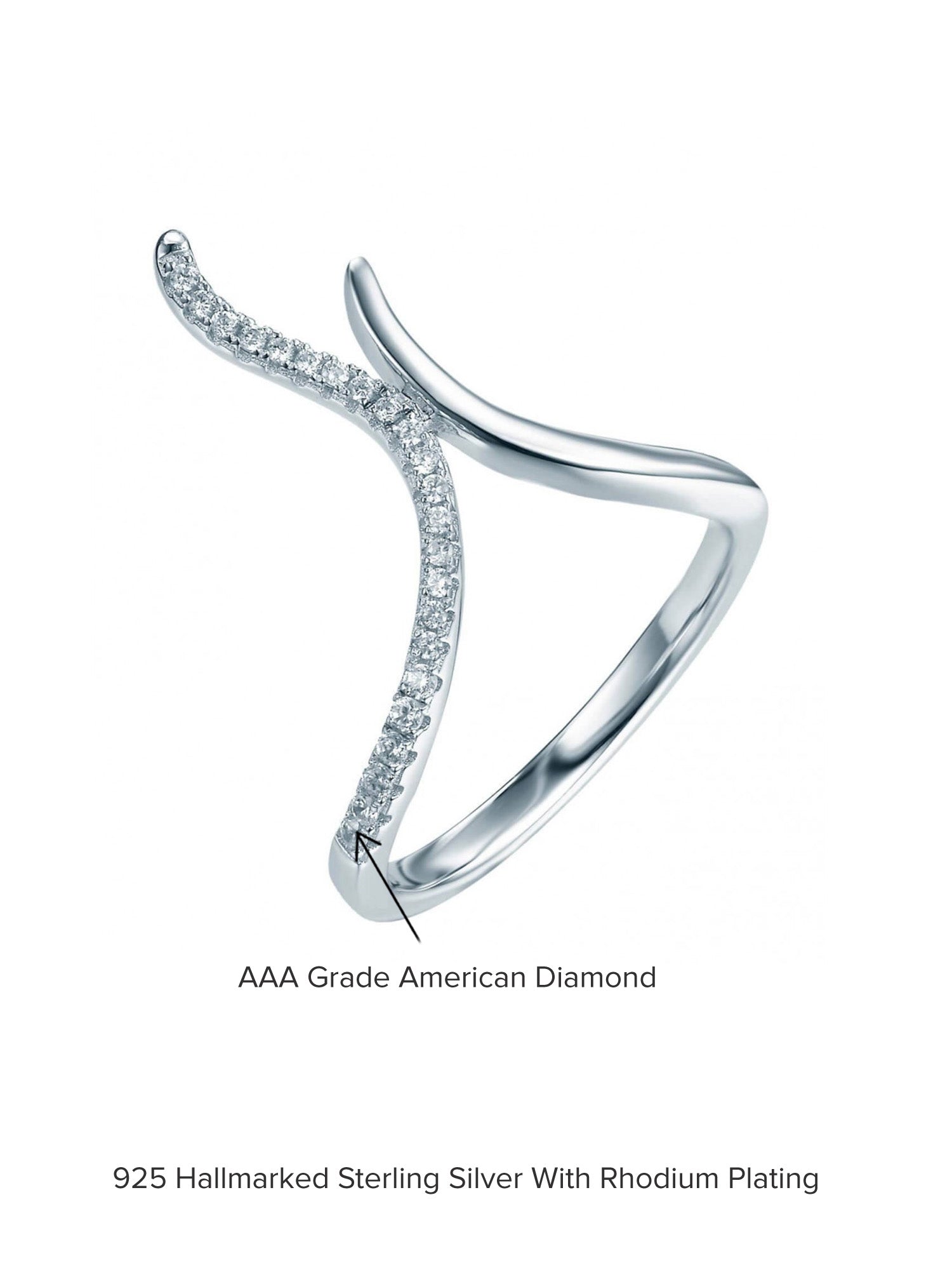 AMERICAN DIAMOND DESIGNER 925 SILVER RING-6