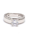 STUNNING 2 CARAT SOLITAIRE SILVER RING-2