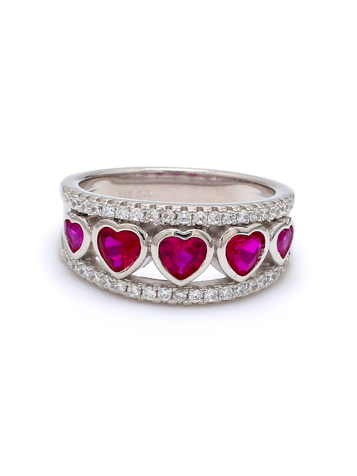 HEART RED RUBY RING FOR HER