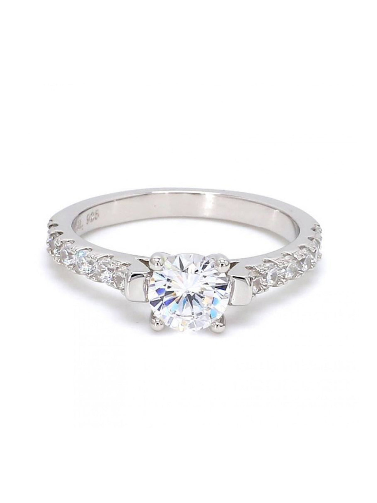 ORNATE 1 CARAT SOLITAIRE STORY RING FOR WOMEN-1