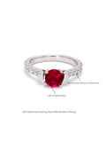 1.5 CARAT RED RUBY SOLITAIRE SILVER RING-4
