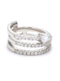 AMERICAN DIAMOND SPIRAL SOLITAIRE BAND RING