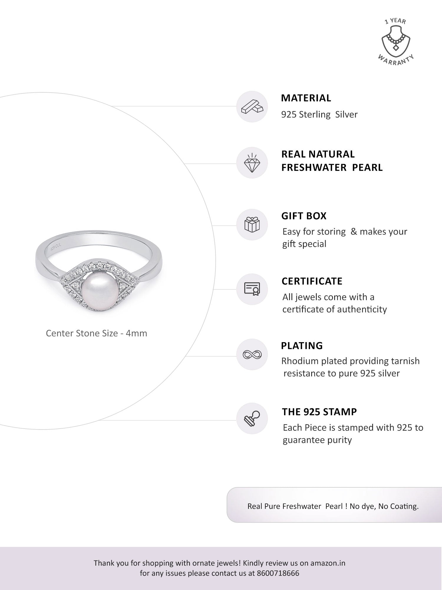 EVIL EYE PURE PEARL RING-4