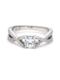 925 SILVER CUBIC ZIRCONIA 0.6 CARAT SOLITAIRE PROMISE RING-3