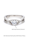 925 SILVER CUBIC ZIRCONIA 0.6 CARAT SOLITAIRE PROMISE RING-4