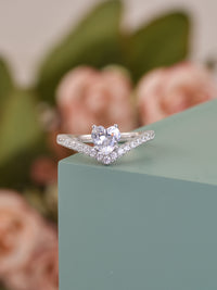2 Carat Solitaire Heart Ring In Silver
