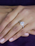 925 SILVER RING IN PEAR SHAPED 0.75 CARAT AMERICAN DIAMOND-2