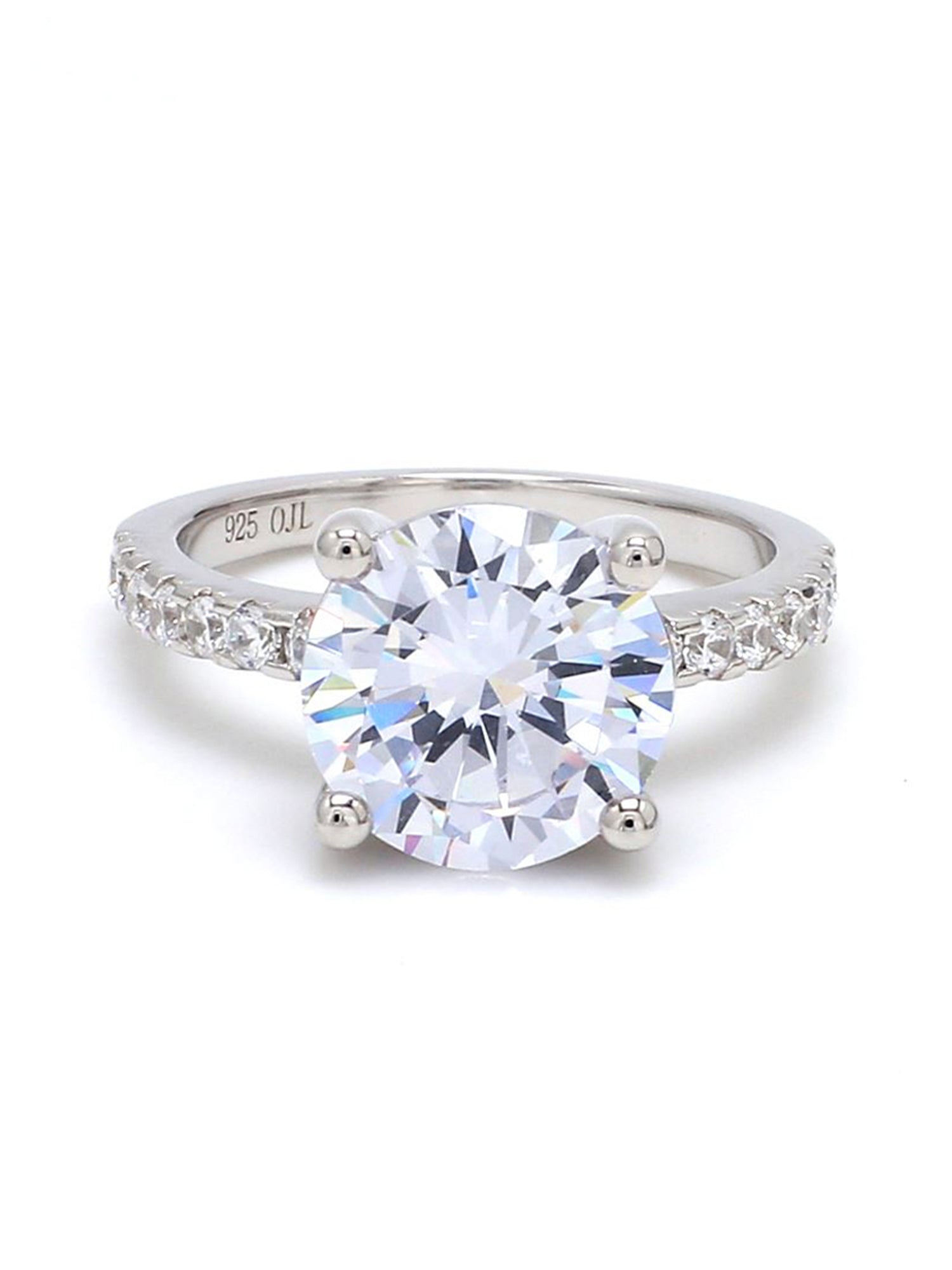 SOLITAIRE DIAMOND LOOK 925 SILVER RING