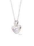 HEART SHAPED DANCING PENDANT IN 925 SILVER