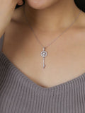 925 STERLING SILVER KEY NECKLACE FOR WOMEN