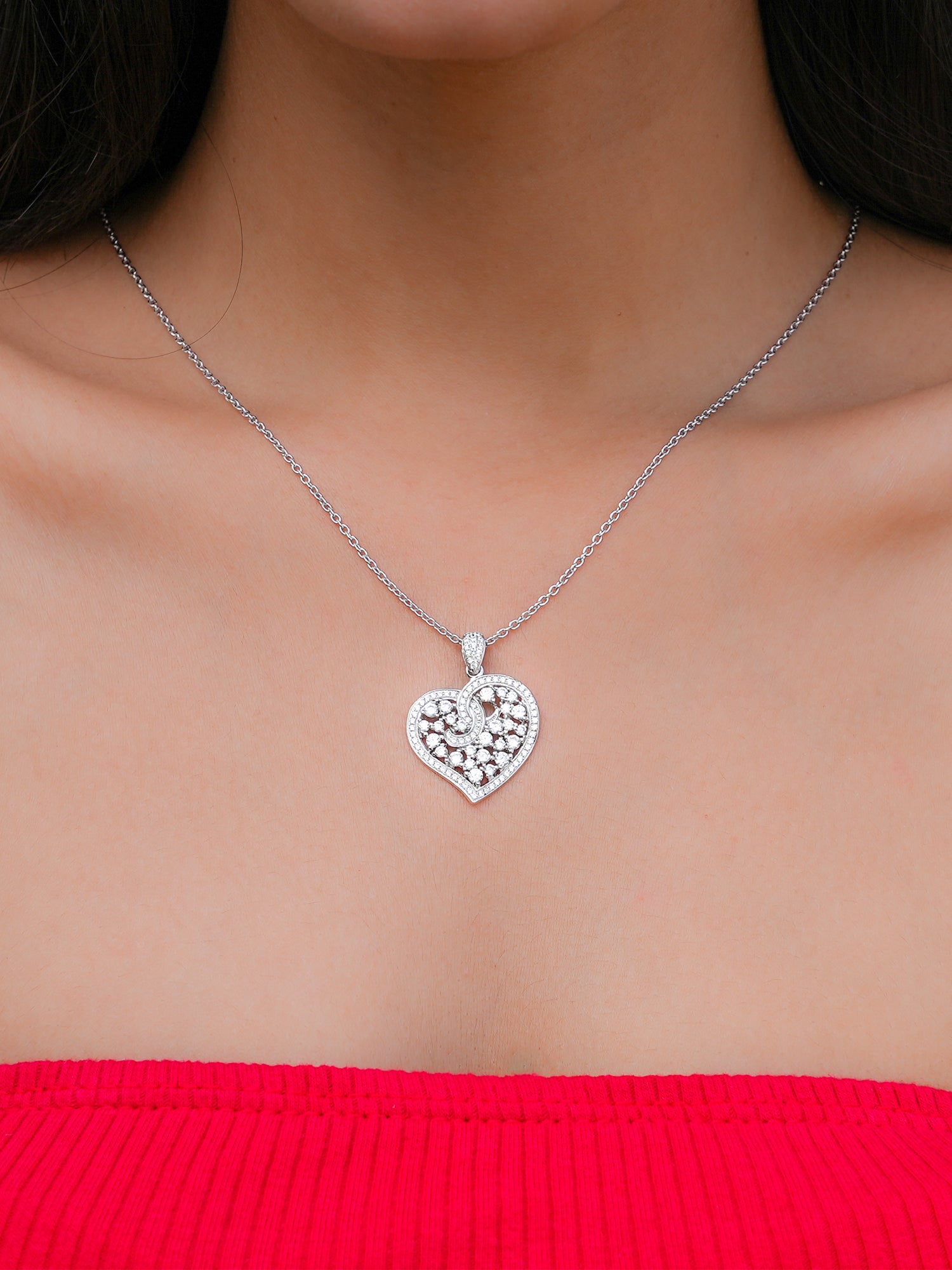 ROMANCE THY HEART NECKLACE IN 925 SILVER