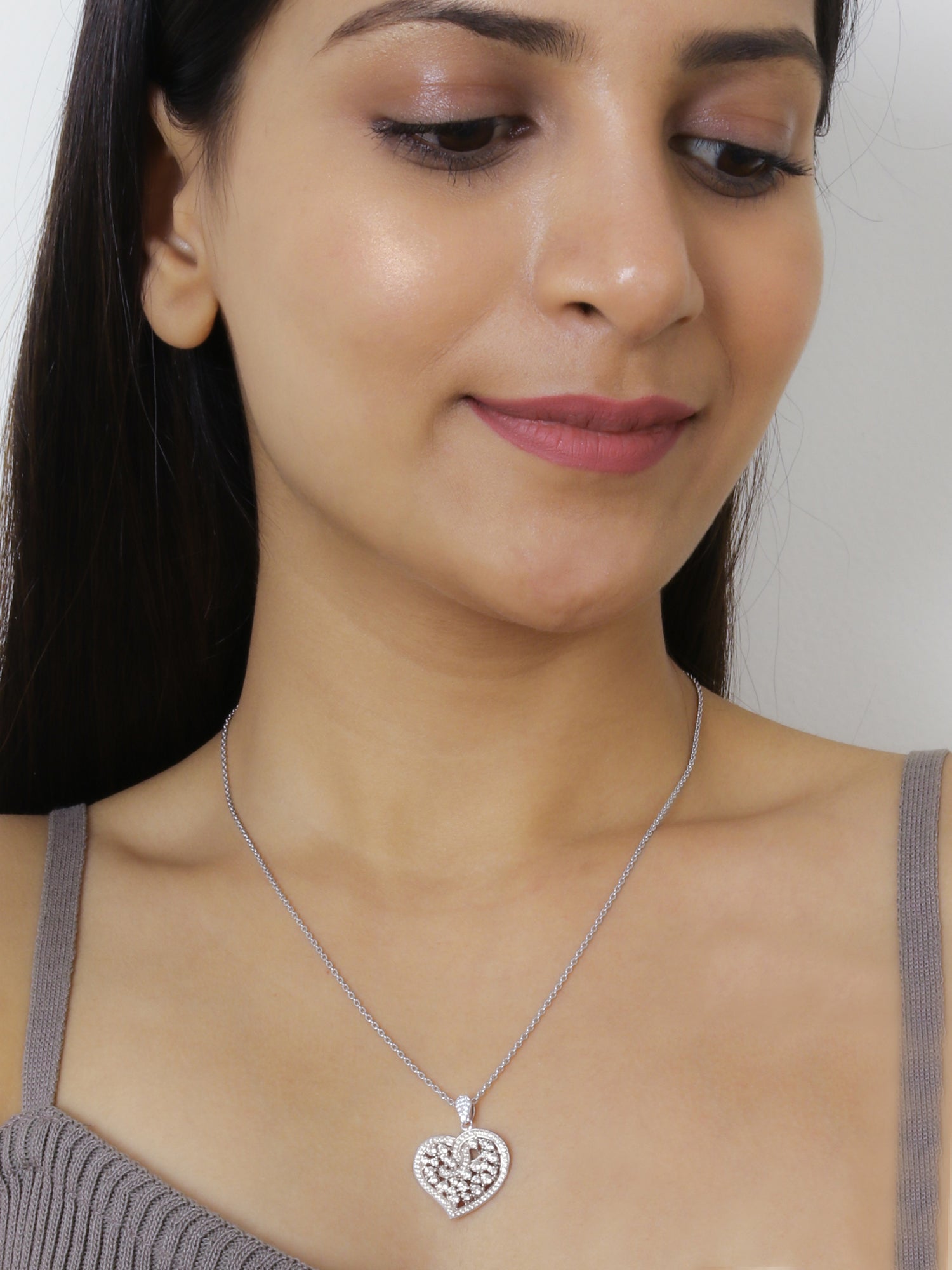 ROMANCE THY HEART NECKLACE IN 925 SILVER-4