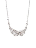 SILVER ANGEL WINGS NECKLACE IN AMERICAN DIAMOND AT ORNATE JEWELS-4