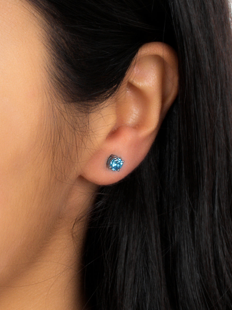 ORNATE JEWELS DAILY WEAR STUDS IN BLUE TOPAZ