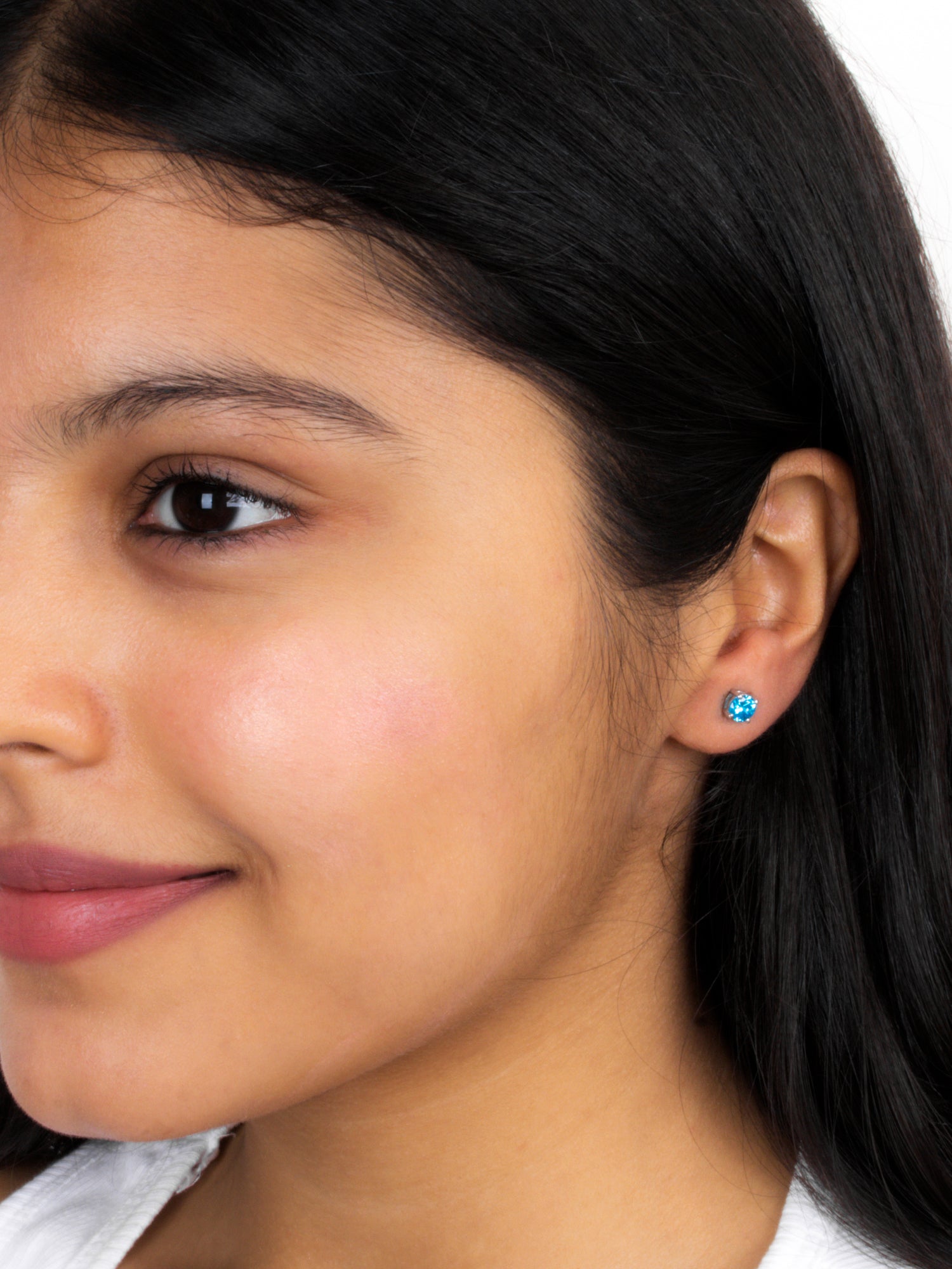 ORNATE JEWELS DAILY WEAR STUDS IN BLUE TOPAZ