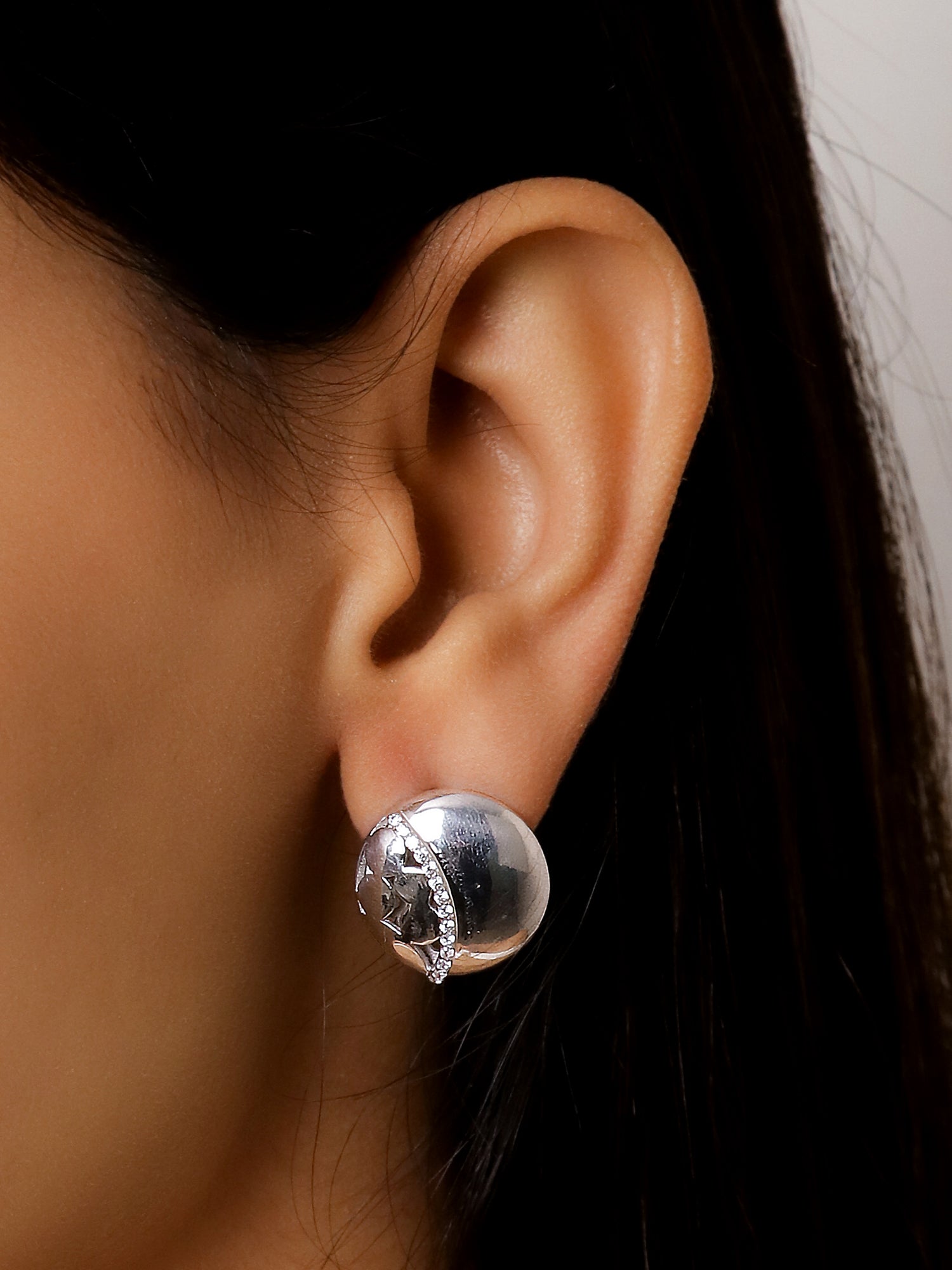 Orb Earrings Large  Sterling Silver  Meadowlark Jewellery