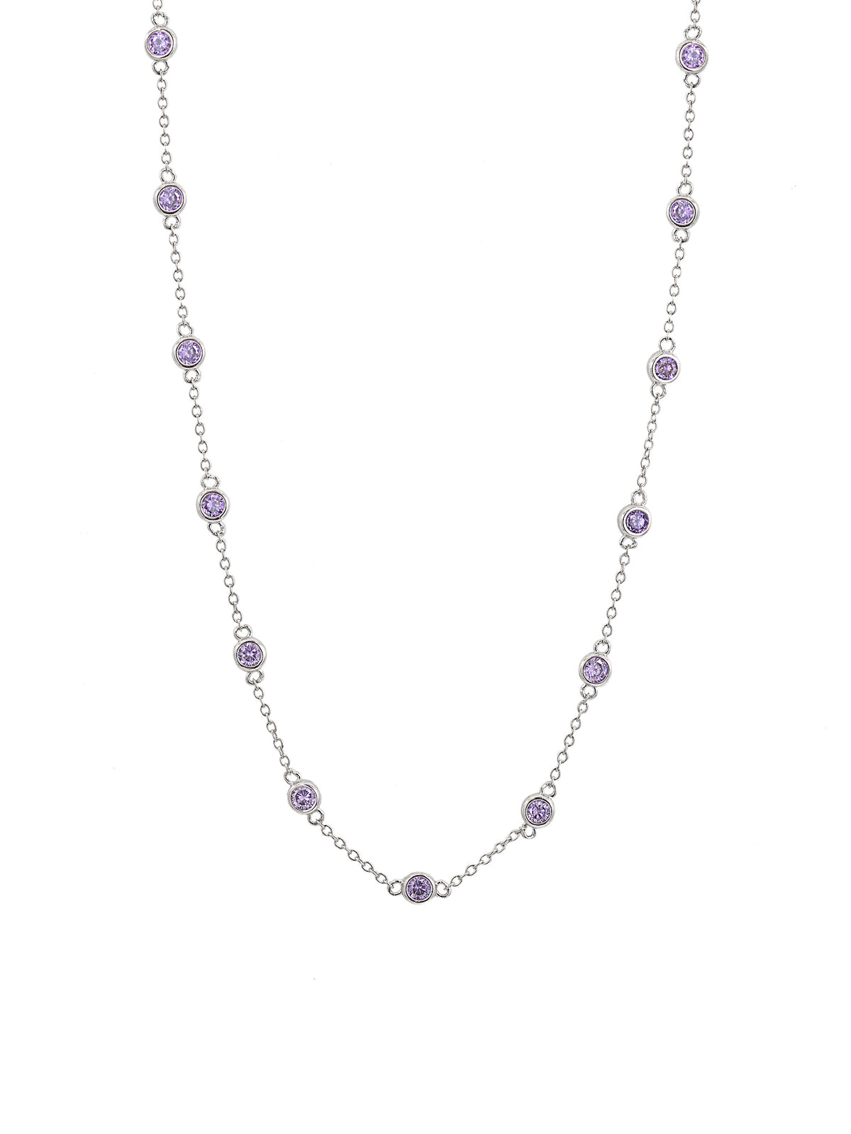 AMETHYST SILVER NECKLACE FOR WOMEN-4
