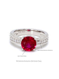 ORNATE JEWELS RED RUBY SILVER SOLITAIRE RING FOR WOMEN-8